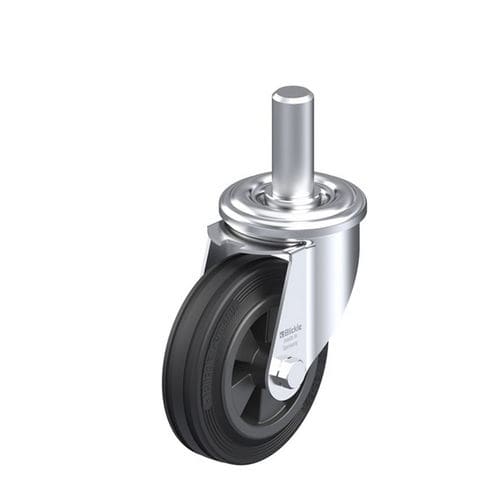 Lenkrolle - LEZ-VPP series - Blickle Räder+Rollen GmbH u. Co. KG - Gewindeschaft / mit Bremse / geräuscharm
