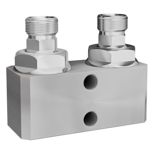 2-Wege-Verteilerblock - SM2A series - FASTER S.p.A. - Gusseisen / hydraulisch / Cartridgeventile