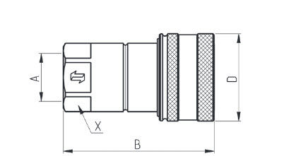 Hydraulikanschluss - ANV series - FASTER S.p.A. - Einschraub / mit Klappe