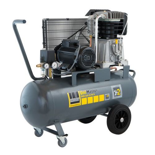 Kolbenkompressor - UNM 660-10-90 D - Schneider Druckluft GmbH - Luft / mit Elektromotor / auf Rollen