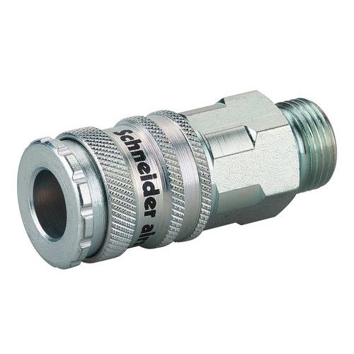 Pneumatischer Anschluss - SK-FE-NW7 - Schneider Druckluft GmbH - Schnell / galvanisiertem Stahl / für große Durchflussmengen