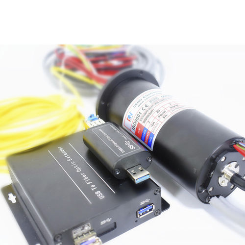 Elektrischer Schleifring - ECN000-02P-20S-02EG-01F - CENO Electronics technology Co., Ltd - Lichtleiter / Gigabit-Ethernet / Industrie