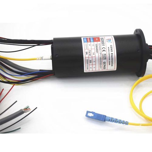 Hybrider Lichtwellenleiter-Drehverbindung - ECN000-11P1-14S-01EG-01F - CENO Electronics technology Co., Ltd - Mehrweg / mit hoher Drehzahl / mit Goldkontakten