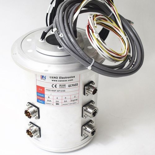 Schleifring mit Durchgangsbohrung - HG50160F-6P-23S - CENO Electronics technology Co., Ltd - für Drehtisch / Industrie / Aluminiumlegierung