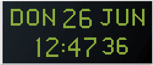 Digitaluhr - 4530E.12.G.S - BÜRK MOBATIME GmbH - LED / für den Innenraum / wandmontiert