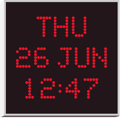 Digitaluhr - 4540N.05.R.S.black - BÜRK MOBATIME GmbH - LED / für den Innenraum / wandmontiert