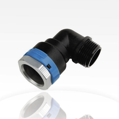 Pneumatischer Anschluss - 82.052 series - EQOfluids FR - Gewinde / 90°-Winkel / Aluminium