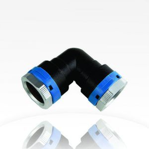 Pneumatischer Anschluss - 85.050 series - EQOfluids FR - Push-in / 90°-Winkel / Aluminium