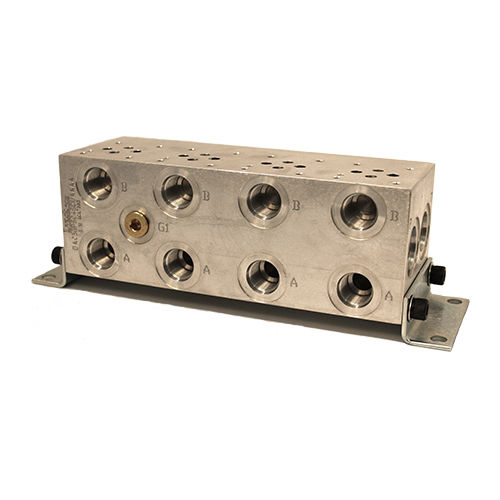 Mehrweg-Verteilerblock - B series - Lynch Fluid Controls Inc. - Aluminium / hydraulisch / maßgefertigt