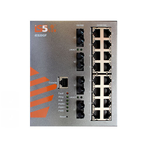 Ethernet-Switch / managed - iES20GF - iS5 Communications - 20 Ports / schnell / Industrie