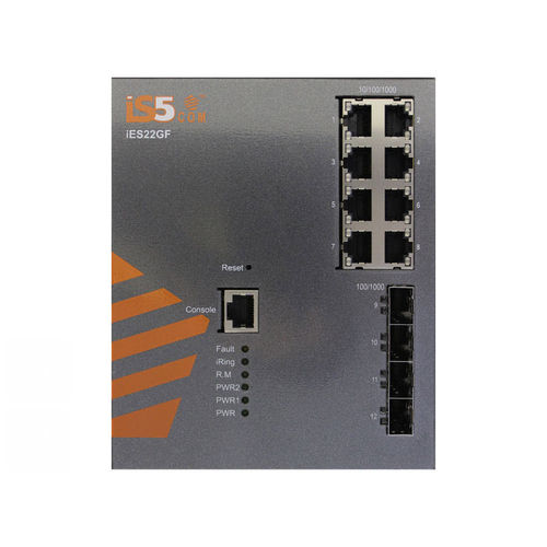 Ethernet-Switch / managed - iES22GF - iS5 Communications - 20 Ports / Gigabit-Ethernet / SFP+