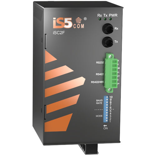 Medienwandler - iSC2F - iS5 Communications - aus Glasfaser / Serie / RS422