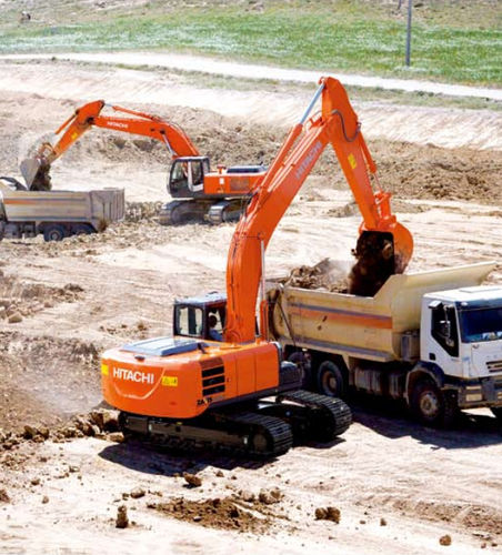 Mittelgroßer Bagger - ZX210K-5G - HITACHI Construction Machinery - auf Raupen / Tier 2 / für Baustellen
