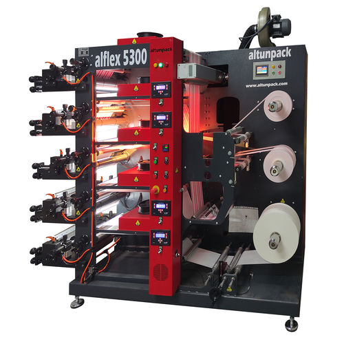 5-Farben-Flexodruckmaschine - alflex 5300 - altunpack makine san tic ltd şti - für Papier / für Kunststoff-Folien / für Kartons