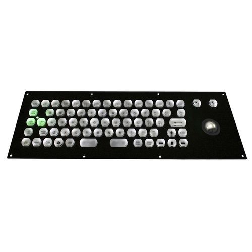 Einbaufähige Tastatur - CK-KB373132-25TBPKKL - Clickin Industrial Co., Ltd. - Mikroschalter / Trackball / mit Maus