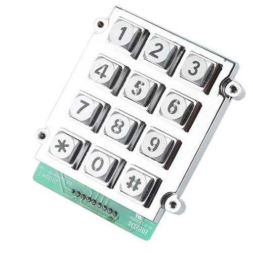 Nummernblock / 12 Tasten - CK-KE7863-BL - Clickin Industrial Co., Ltd. - einbaufähig / Zink / IP65