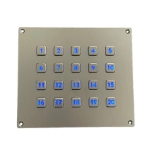 Nummernblock / 20 Tasten - CK-KE166145 - Clickin Industrial Co., Ltd. - einbaufähig / Edelstahl / robust