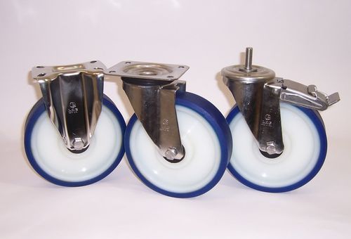 Lenkrolle - ADINYL SOFT + INOX20 - LAG SPA - mit Grundplatte / mit Kugellager / mit Bremse