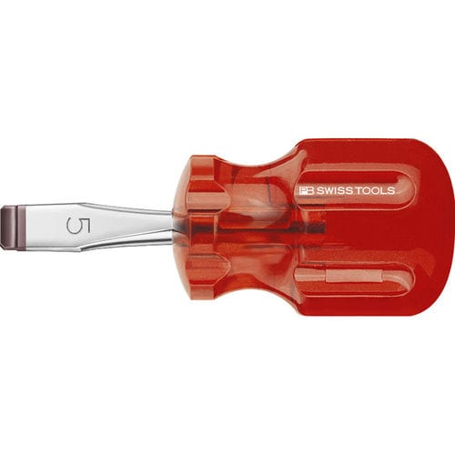 Flacher Schraubendreher - PB 135 - PB Swiss Tools ( Shanghai) Trading Co.,Ltd - mit kurzem Griff / Stahl