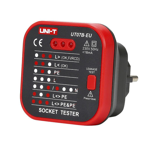 RCD-Tester - UT07 series - UNI-TREND TECHNOLOGY (CHINA) CO., LTD. - Ableitstrom / für Elektroinstallation / tragbar