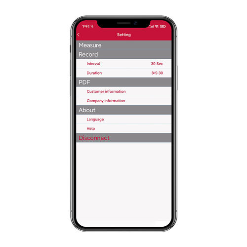 Mobile App / Offline-Datenauswertung - iENV  - UNI-TREND TECHNOLOGY (CHINA) CO., LTD. - Datenansicht / Echtzeit / Android
