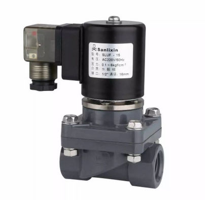 Direktgesteuertes Magnetventil - SLUF  - SANLIXIN SOLENOID VALVE CO., LTD - 2-Wege / für Chemikalien / Gewinde