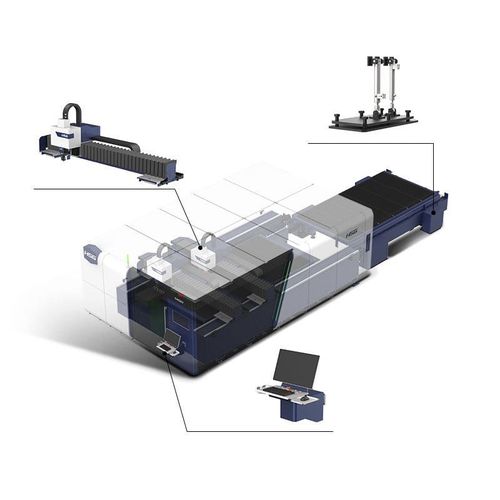 Hochleistungs-Schneidemaschine - GV - HSG LASER CO.,LTD - Faserlaser / 2D-Laser / für Metall