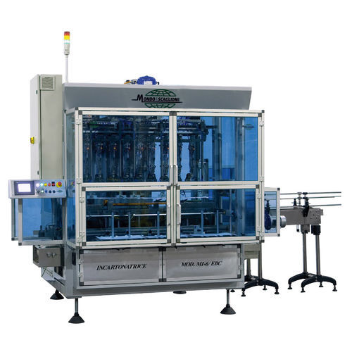 Horizontaler Kartonpacker - M.I. E.B.C. series - Mondo e Scaglione - vertikal / automatisch / für Flaschen