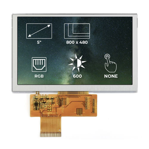 TFT-Displaymodul - RVT50AQTNWN00 - Riverdi - 800 x 480 / Industrie