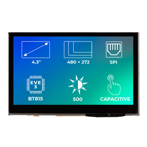 TFT-Displaymodul - RiTFT-43-CAP - Riverdi - mit kapazitivem Touchscreen / 480 x 272 / Industrie
