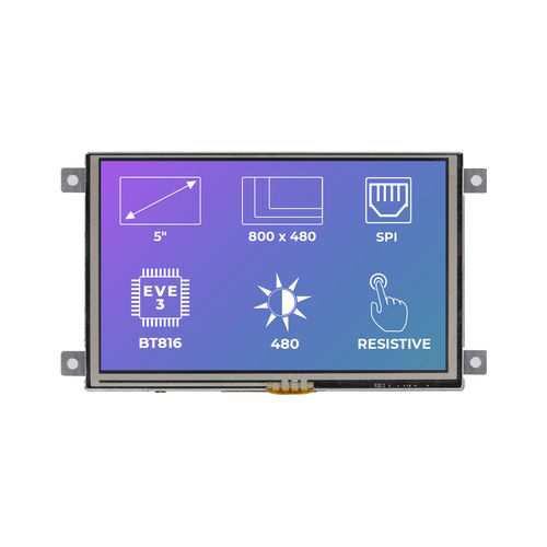 TFT-Displaymodul - RiTFT-50-RES-FR - Riverdi - mit resisitivem Touchscreen / 800 x 480 / Industrie