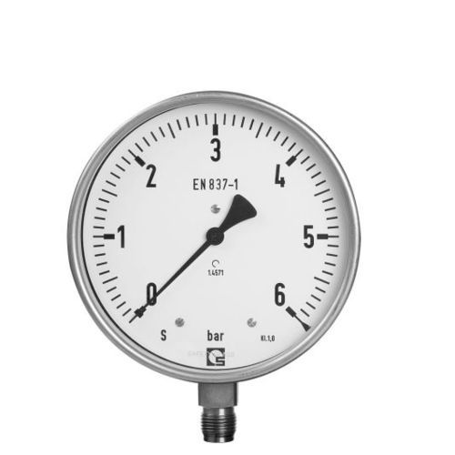 Manometer mit Zifferblatt-Anzeige - R 250 - Schmierer GmbH - Gewinde / Stahl / Rohrfeder