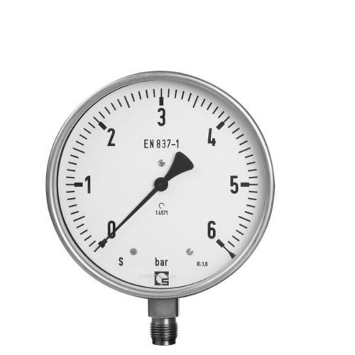 Manometer mit Zifferblatt-Anzeige - R 400 - Schmierer GmbH - Gewinde / Edelstahl / Rohrfeder