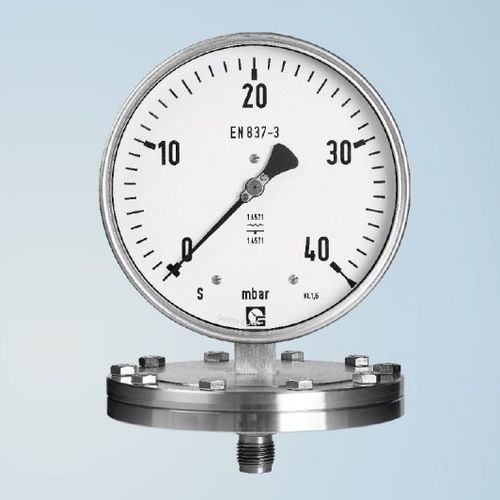 Manometer mit Zifferblatt-Anzeige - PGU 250 - Schmierer GmbH - Gewinde / Flansch / Einbau