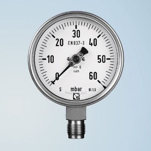 Manometer mit Zifferblatt-Anzeige - K 100 - Schmierer GmbH - Gewinde / G 1/2 / BSP 1/2