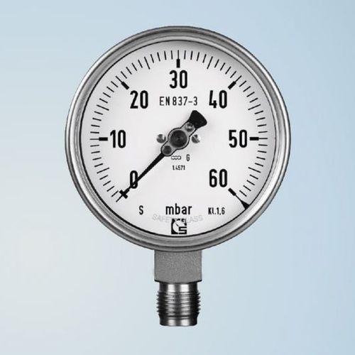 Manometer mit Zifferblatt-Anzeige - K 160 - Schmierer GmbH - Gewinde / Edelstahl / Messing
