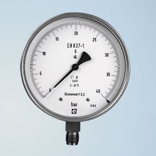 Manometer mit Zifferblatt-Anzeige - F 160 - Schmierer GmbH - Gewinde / G 1/2 / BSP 1/2