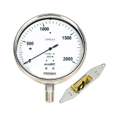 Manometer mit Zifferblatt-Anzeige - CSPG - Prisma Instruments - Gewinde / NPT 1/2 / Aluminium