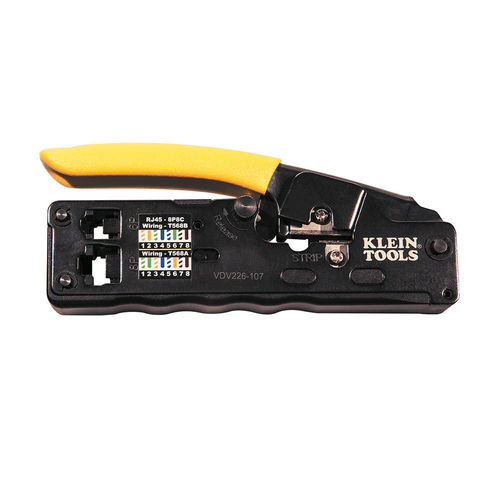 Abisolier- und Crimpmaschine / für Kabel - VDV226-107 - Klein Tools - manuell / mit Hebel / kompakt