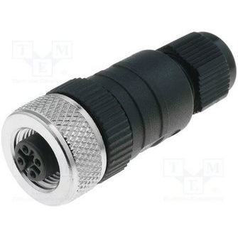 Datensteckverbinder - CON-M12X4-STRX - PT Limited - gerade Ausführung / innen / Schrauben