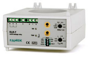 Fehlerstromschutzrelais - ELR-T - FANOX ELECTRONIC - für Elektromotor / für DIN-Schiene / zeitgesteuert