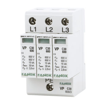 Überspannungsableiter / Klasse II - VP C30 600/3 - FANOX ELECTRONIC - für Elektroinstallation / kompakt / Varisto
