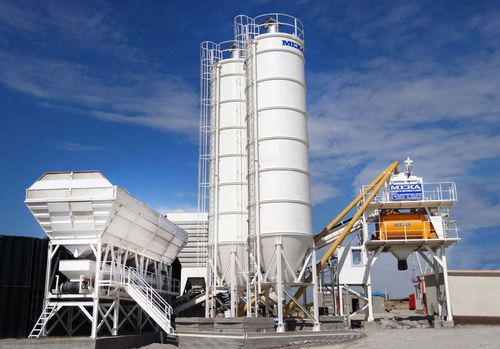 Silo mit konischem Boden - MEKA Crushing Screening and Concrete Batching Technologies - geschweißt / teleskopisch / für Zement