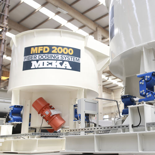 Faserdosiergerät - MEKA Crushing Screening and Concrete Batching Technologies - gravimetrisch / mit Mixer / mit großem Fassungsvermögen