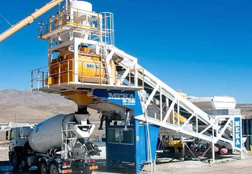 Semi-mobile Betonmischanlage - M120 - MEKA Crushing Screening and Concrete Batching Technologies - kontinuierlich / mit Doppelchassis