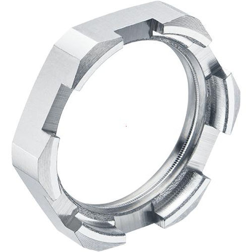Sechseckige Gegenmutter - 8324.12 - AGRO - vernickeltes Messing / Gewinde