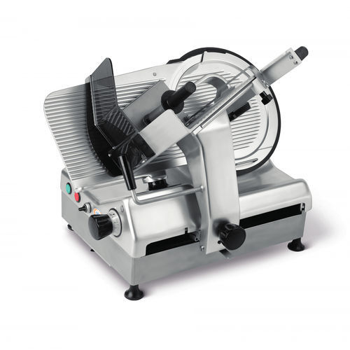 Fleischschneidemaschine - UNI 350 G COMFORT - ABM company S.r.l. - halbautomatisch / Rundmesser / Edelstahl