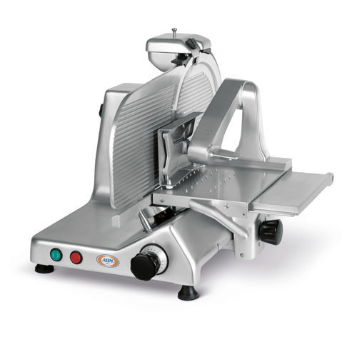 Industrielle Schinkenschneidemaschine - UNI 350 / 370 S - ABM company S.r.l. - halbautomatisch / Rundmesser / Edelstahl