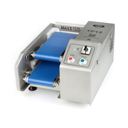 Lebensmittel-Schneidemaschine / für Hühnerfilet - TP12 - ABM company S.r.l. - automatisch / Bandsägeblatt / 230V einphasig