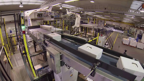 Palettierer für Viertelpaletten - Sinterpack - Roboter / für Feststoffe / automatisch